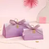Anillo de Madera Creativo de Lujo Ligero 2026 Nuevo Estilo Bolsa de Dulces de Boda Caja de Boda Caja de Regalo de Boda Morada de Gama Alta