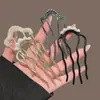 Grampo de Cabelo em U Presilha de Cabelo com Pérola Ferramenta de Fixação de Coque Pente de Cabelo Pente de Quatro Dentes Grampo de Cabelo Acessório de Cabelo para Mulheres