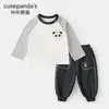 Conjunto Infantil Panda Kaka Ropa de Otoño para Niños Tops para Niñas Ropa de Primavera para Bebés Ropa de Otoño Infantil para Niños