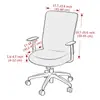 Funda de Silla de Oficina Todo en Uno Sin Reposabrazos, Estilo Nórdico, Totalmente Envuelta, Elástica, Funda de Silla de Oficina Engrosada, Funda de Taburete, Resistente a Manchas