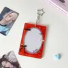Portatarjetas con Colgante Hueco en Forma de Corazón Versión Coreana para Ventilador de Niña de 3 Pulgadas Portatarjetas de Exhibición de Fototarjetas Estuche para Tarjetas Polaroid de Estudiante