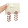 Pendientes de Borla Exagerados en Forma de Gota de Agua de Lujo Ligero y de Gama Alta para Mujer Nuevos Pendientes de Banquete Super Brillantes de Gama Alta