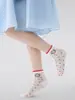 Calcetines para Niños al por Mayor 2026 Primavera/Verano Ultra Delgados Meow Meow Story Calcetines de Malla Red Fishnet Calcetines a Cuadros para Niñas