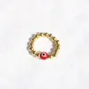 Anillo elástico de perlas personalizado apilado anillo de cuentas de color de alta calidad anillo de cola de cuentas de arroz pulsera de hip hop de comercio exterior Nuevo