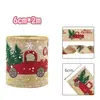 Cinta de Navidad Cinta de Navidad 2m Rollo de Lino Lazo Lino Imitación Copo de Nieve Navideño Rollo de Lino