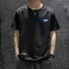 Camiseta Casual Masculina de Verão com Estampa, Secagem Rápida, Manga Curta, Respirável, Fina, Sensação Fresca, Meia-manga, Solta, Esportiva, Gola Redonda