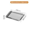 Placa Quadrada Aço Inoxidável 304 Estilo Coreano Banho de Ouro Placa para Churrasco Restaurante de Hot Pot Prato para Bolinho de Carne Bandeja Espessa para Lanches e Sobremesas