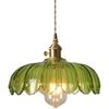 Lustre de vidro verde latão restaurante loja de roupas vitrine leite chá cabeceira corredor corredor arte retro lâmpadas