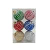 Bola decorativa navideña transfronteriza de 6 cm, paquete de 6, con colgante decorativo navideño.