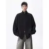 Cardigã de tricô de alta qualidade, moderno, com gola alta, para homens, jaqueta suéter casual estilo retrô americano de outono, peça versátil para casais