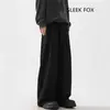 Pantalones de vestir rectos de estilo americano de alta gama para hombre, perfectos para el verano, con un corte limpio, buena caída, color liso, diseño holgado y casual