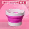 Lavapinceles Redondo Art Plegable Gouache Pintura China Pigmento para Niños Acrílico Cubeta Lavapinceles Acuarela Cubeta de Silicona