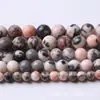Zhuming Trade Contas Redondas Zebra Rosa Contas Soltas Semi-Acabadas DIY Pulseira Feita à Mão Colar Acessórios de Joias Atacado