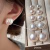 Verano Nuevo Shijia Aretes de Perlas de Pan al Vapor para Mujer Plata de Ley S925 Aguja de Plata Nicho Alta Gama Lujo Ligero Combinación con Todo Personalidad