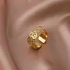 Anillo Vintage Patrón Dragón Hierba Tang para Hombre, Anillo Versátil Audaz de Moda Estilo Chino, Joyería de Anillo Abierto para Dedo Índice de Hombre de Moda Año del Dragón