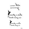 Pequeños stickers de tatuaje frescos texto letra stickers de tatuaje moda stickers de tatuaje de letras en inglés stickers de tatuaje impermeables