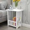 Mesita de Noche Moderna Simple Gabinete de Almacenamiento Simple Almacenamiento de Dormitorio Mesita de Noche Mesa Cuadrada Pequeña para Sala de Estar Nórdica Balcón