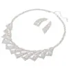 Corrente para Clavícula Novo Estilo Joias Brincos de Strass para Noiva Conjunto de Colar Pingente Feminino Corrente Curta para Suéter Joias N344
