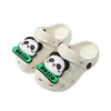 Tamancos infantis de EVA ecológicos para o verão, para meninos usarem em casa e ao ar livre, chinelos fofos de desenho animado DIY de panda para meninas