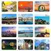 Imanes de Refrigerador de Vidrio de Atracciones Culturales y Turísticas de Xiamen: Varias Fotos Reales de Monumentos de Ciudades Costeras, Imanes de Vidrio Rectangulares