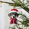 Caja de Regalo Transfronteriza Adorno Colgante de Decoración Navideña para Perro Acrílico Decoración para Árbol de Navidad Colgante de Cachorro Decoración Interior para Coche