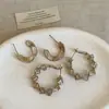 Pendientes Metálicos de Textura Geométrica Retorcida para Mujer, Diseño de Nicho, Únicos, Exquisitos, Modernos y Tendencia