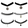 Conjunto combinado más vendido collar gargantilla collar collar coreano correa para el cuello cadena para el cuello cadena de clavícula de encaje al por mayor