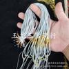 Pingente de corda ajustável de cristal de melancia com fivela de jade, pingente de corda de jade hetian, acessórios de joias, colar de corda