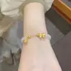 Nuevo Pulsera de Jade Blanco Redonda con Lazo de Princesa y Cascabeles, Pulsera de Felicidad de Dos Vidas para Mujer