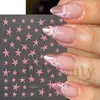 Conjunto de Adesivos de Unha Artística Transfronteiriços Dourado e Prata Preto e Branco Ouro Rosa Rosa Azul Estrela de Cinco Pontas Irregular Adesivos Autocolantes