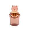 Soporte para cepillos de dientes Vaso de oso montado en la pared abrazo Almacenamiento de vasos montado en la pared soporte adhesivo para vasos con drenaje baño Vaso para dientes Pared