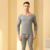 Conjunto Térmico Unissex Escovado Quente AB Slimming Flattering Estilo Casal Outono/Inverno Top de Outono Calça de Outono Mulheres