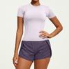 Traje Esportivo de Corrida de Verão Transfronteiriço de Secagem Rápida para Mulheres, Conjunto de Duas Peças Curto para Ciclismo, Ajustado, Fino, para Yoga