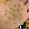 Prata de Lei S925 Espaçador Banhado a Ouro 24K Acessórios para Pulseira DIY Material Conjunto de Torus Torus de Diamante Acessórios de Contas de Prata Contas de Bala