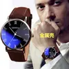 Reloj de Cinturón Geneva para Hombre al por Mayor Moda Luz Azul Letra Romana Reloj para Hombre de Negocios Reloj de Cuarzo al por Mayor