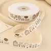 Cinta de Algodón Tejida con Letras Retro para Empaque de Caja de Regalo para Pastel de Cumpleaños Banda para Atar Lazo Decorativo de Recuerdo Hecho a Mano Cinta Tejida