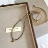 Collar Colgante de Azúcar de Piedra Natural Vintage para Mujer, Cadena para Clavícula de Cuentas de Piedra Natural en Capas de Nicho Tendencia en Accesorios