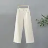 Calça Wide Leg Feminina 2025 Primavera/Verão Nova Cintura Alta Versátil Calças Soltas Plus Size Reta Casual