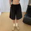 Pantalones casuales a rayas retro americanos para hombre, cintura elástica, estilo coreano, fluidos, versátiles, shorts rectos holgados, pantalones de playa