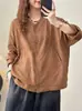 Camisa de Color Sólido Simple de Manga Larga para Mujer 2026 Primavera Nuevo Casual Holgado Versátil Cárdigan Top