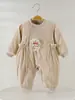 Mameluco fino de algodón con conejito para bebé, 3-12 meses, primavera y otoño, para bebés niñas, body, pijama de capa base, ropa exterior