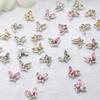 Mini Mariposa Zircón Accesorios Nail Art Puntas de Uña Mariposa Súper Flash Cristal Aleación Tridimensional Pequeña Mariposa Accesorios Broca para Uñas