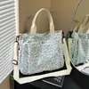 Bolsa Tote Tendência Estilo Coreano Nicho Floral de Ombro Único, Novo Modelo Transfronteiriço, Bolsa de Mão Feminina Grande Capacidade para Uso Diário