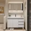 Nuevo Gabinete de Baño Combinación Lavabo Integrado de Cerámica Lavabo Simple Moderno Gabinete de Lavabo Tocador de Baño De Pie
