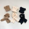 Gorro de punto para niños de otoño e invierno estilo coreano ins color liso pequeño estándar bufanda cálida para niños y niñas sombrero de lana casual estilo occidental