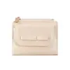 Nueva Cartera Corta de Color Puro Estilo Coreano para Mujer Simple de Cuero PU con Múltiples Ranuras para Tarjetas Portatarjetas Mini Cartera con Cremallera para Monedas