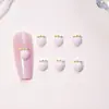Linda Crema Fresa Dibujos Animados Arte de Uñas Joyería Resina Estéreo Portátil Accesorios para Uñas Aretes DIY Pasador Pequeños Accesorios