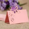 Tarjetas de Mesa Cortadas con Láser de Comercio Exterior, Tarjetas de Asiento de Mariposa Hermosas para Bodas, Tarjetas de Asiento Estéreo Blanco Hielo al por Mayor