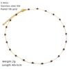 Collar de Acero Inoxidable Transfronterizo con Cuentas de Cristal y Cristal Dulce Turquesa Piedra Natural Personalizado Cadena Clavicular de Alta Gama