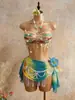 Top Halter Bohemio Hecho a Mano con Cuentas y Borlas AYJ, Estilo Vacaciones en la Playa, Diseñado para Llevar Sobre la Ropa